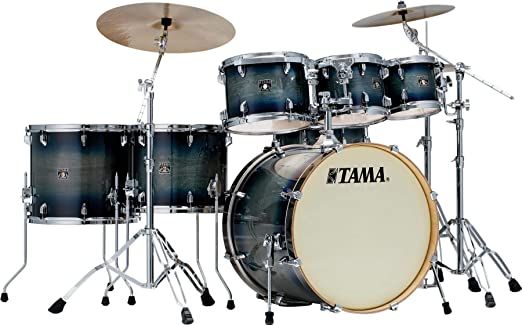 Tama-Superstar-Classic-CL72S-7-piece-Shell-Pack-w-Snare-Drum-Dark-Indigo-Lacebark-Pine