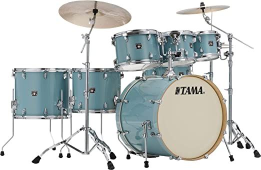 Tama-Superstar-Classic-CL72S-7-piece-Shell-Pack-w-Snare-Drum-Light-Emerald-Blue-Green