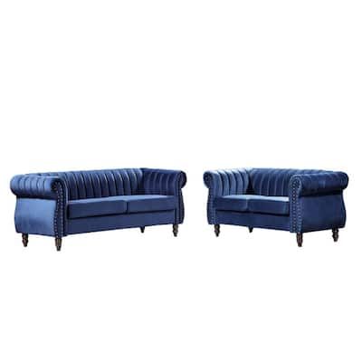 US-Pride--Furniture-Louis-Dark-Blue-Velvet-Nailhead-Living-Room-Set-Sofa-and-Loveseat