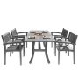Vifah Renaissance 5-pc Wood Rectangular Outdoor Dining Set - V1300SET13 - Image 1