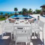 Vifah Braley 7-pc Wood Rectangular Outdoor Dining Set - Image 1