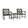 Vifah Renaissance 3-pc Wood Patio Conversation Set - Image 1