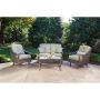 Hanover Ventura 4-Piece Patio Conversation Set with Vintage Meadow Cushions - Image 1
