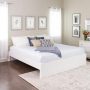 Prepac Select White King 4-Post Platform Bed - Image 1