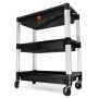 WEN 300 lbs. Capacity 32-in. x 18.5-in. Triple Decker Service 3-Tray and Utility Cart - Image 1