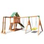 SPORTSPOWER Olympia Wood Swing Set with Slide and Monkey Bars - Image 1