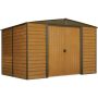 Arrow Woodridge 10-ft W x 8-ft D Wood-grain Galvanized Metal Storage Building - Image 1