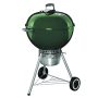 Weber 22 in. Original Kettle Premium Charcoal Grill in Green w/ Built-In Thermometer - Image 1