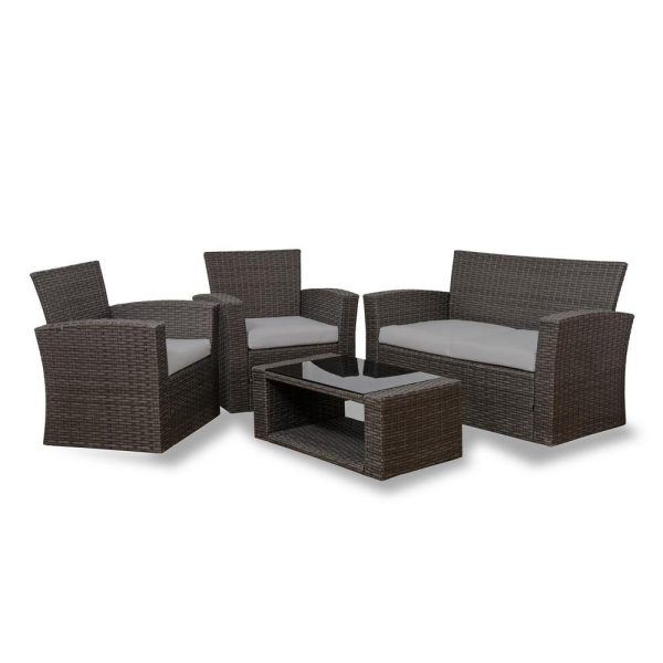 Westin-Outdoor-Hudson-4-Piece-Rattan-Wicker-Patio-Conversation-Set-with-Gray-Cushions