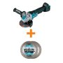 Makita 18Volt LXT Cordless BL 4.5/5-in X-LOCK Paddle Switch Grinder Tool Only w/ Bonus X-LOCK 4.5-in Masonry Blade 2-Pack - Image 1