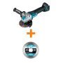 Makita 18Volt LXT Cordless BL 4.5/5-in X-LOCK Paddle Switch Grinder Tool Only w/ Bonus X-LOCK 4.5-in Cer/Gran Cutting Blade - Image 1