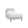 StyleWell Vinedale Biscuit Beige Upholstered Twin Bed w/ Notch Back and Tufting (39.2 in W. X 38.80 in H.) - Image 1