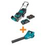 Makita 21 in. 18V X2 (36V) LXT Walk Behind Push Lawn Mower Kit with 4 Batteries (5.0 Ah) with 18V X2 (36V) LXT Blower - Image 1