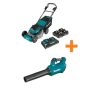 Makita 18V X2(36V) LXT Lithium-Ion Cordless 21 in. Walk Behind Lawn Mower Kit w/4 Batteries 5.0Ah with 18V Blower, Tool Only - Image 1