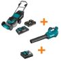 Makita 18-Volt X2 (36V) LXT Cordless 21 in. Commercial Lawn Mower Kit & 4 Batteries (5.0Ah) with bonus 18-Volt Blower & Charger - Image 1