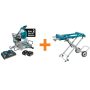Makita 18-Volt X2 LXT(36V) Brushless 10-inch Dual-Bevel Sliding Compound Miter Saw Kit (5.0Ah) and Portable Rise Miter Saw Stand - Image 1