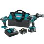 Makita 18-Volt LXT Lithium-Ion Brushless Cordless 2-Piece Combo Kit (Hammer Drill/Impact Driver) 4.0Ah - Image 1