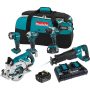 Makita 18V LXT Lithium-Ion Brushless Cordless Combo Kit (Hammer Drill/Impact Driver/Circ Saw/Recip Saw/Light) 6.0Ah - Image 1