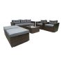 6-Piece Wicker Patio Conversation Sectional Seating Set with Gray Cushions YJ-BFBS365S - Image 1