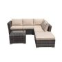 Wateday 4-Piece Wicker Patio Conversation Sectional Seating Set with Brown Cushions - Image 1