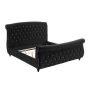 Crystal Black King Velvet Tufted Platform Bed - Image 1