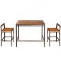 3-Piece Patio Rattan Wicker Outdoor Bar Dining Furniture Set - Image 1