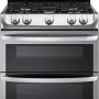 LG - 6.9 Cu. Ft. Self-Cleaning Freestanding Double Oven Gas Range with ProBake Convection - Stainless steel - Image 1