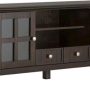 Simpli Home - Acadian TV Cabinet for Most TVs Up to 66" - Tobacco Brown - Image 1