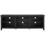 Walker Edison - Rustic Wood TV Stand for TVs up to 75" - Black - Image 1