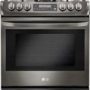 LG - 6.3 Cu. Ft. Self-Cleaning Slide-In Gas Range with ProBake Convection - PrintProof Black Stainless Steel - Image 1