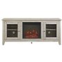 Walker Edison - Fireplace TV Console for Most TVs Up to 60" - White Oak - Image 1