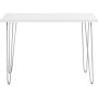 Walker Edison - Modern Chrome Computer Desk (White) - Image 1