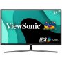 ViewSonic VX3211-2K-MHD 32 Inch IPS WQHD 1440p Monitor w/ 99% sRGB Color Coverage HDMI VGA and DisplayPort - Black - Image 1
