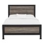 Walker Edison - Rustic Industrial Queen-Size Standard Bed - Grey Wash - Image 1