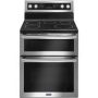 Maytag - 6.7 Cu. Ft. Self-Cleaning Freestanding Double Oven Electric Convection Range - Fingerprint Resistant Stainless Steel - Image 4
