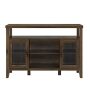 Walker Edison - Rustic Farmhouse Tall TV Stand for Most TVs Up to 65" - Walnut - Image 1