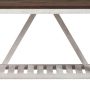 Walker Edison - Modern Farmhouse Entryway Table - Dark Walnut/White Oak - Image 1