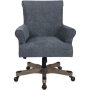 OSP Designs Megan Home Office Polyester Task Chair - Blue/Brushed Grey - Image 1