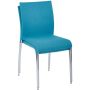 AveSix Conway 4-Leg Fabric and Steel Office Chairs (Set of 2) - Aqua/Chrome - Image 1