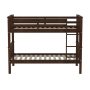 Walker Edison - Wood Frame Twin over Twin Bunk Bed - Walnut - Image 1