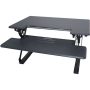 Victor - Adjustable Standing Desk with Keyboard Tray - Charcoal Gray And Black - Image 1