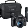 Canon - EOS Rebel T7 DSLR Video Two Lens Kit w/ EF-S 18-55mm and EF 75-300mm Lenses - Image 1