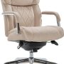 La-Z-Boy - Sutherland Fabric Office Chair - Cream/Polished Chrome - Image 1