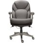 Serta - Works Bonded Leather Executive Chair - Gray - Image 1