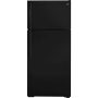 GE - 16.6 Cu. Ft. Top-Freezer Refrigerator - Black - Image 1