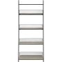 Walker Edison - Industrial Powder-Coated Steel, High-Grade MDF & Durable Laminate 4-Shelf Bookcase - Gray Wash - Image 1