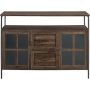 Walker Edison - Industrial High-Grade MDF 3-Door Buffet - Dark Walnut - Image 1