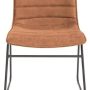 AveSix Halo Metal and Faux Leather Stacking Chair (Set of 2) - Sand - Image 1