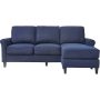 Serta - Harmon L-Shaped Fabric 2-Piece Sectional Sofa - Navy - Image 1