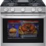 LG - 5.8 Cu. Ft. Freestanding Single Gas Convection Range w/ Wide InstaView Window and AirFry - PrintProof Stainless Steel - Image 1